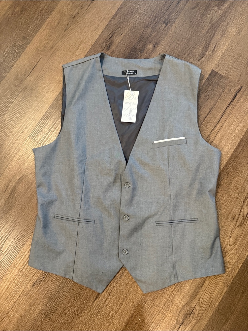 Men's Classic Gray Dress Vest - Tailored Formal Vest